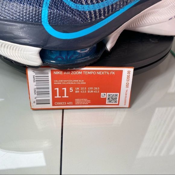 🆕 Nike	Air Zoom Tempo NEXT% 'College Navy' - Picture 3 of 13